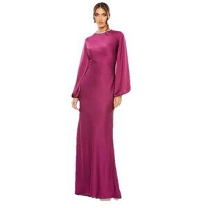 Mac Duggal Fuchsia Maxi Dress